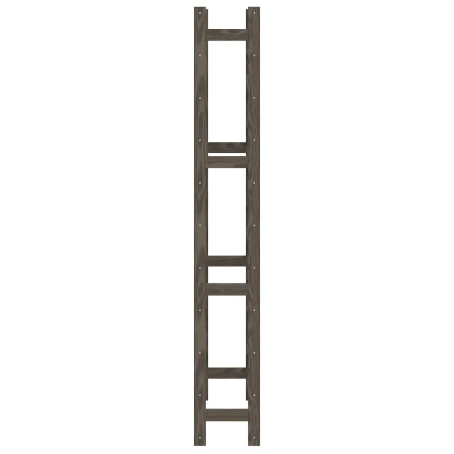 Casier à bouteilles pour 77 bouteilles gris bois pin solide - 4