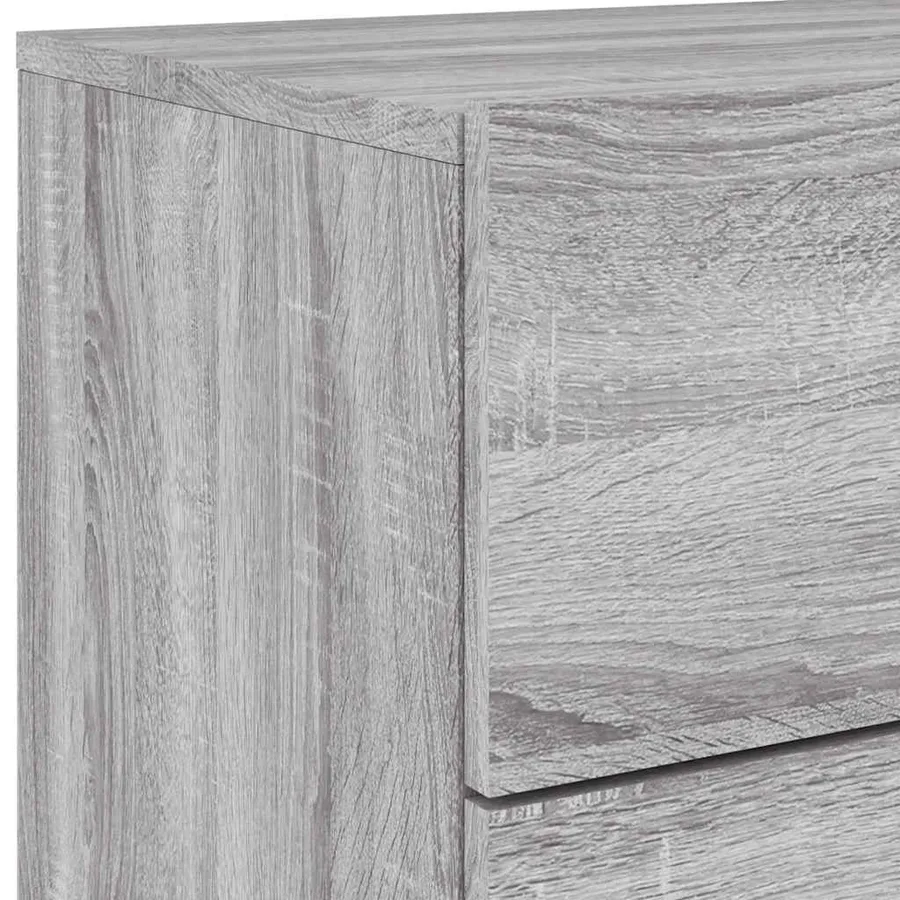 Tables de chevet murales avec lumières LED 2 pcs sonoma gris - 11