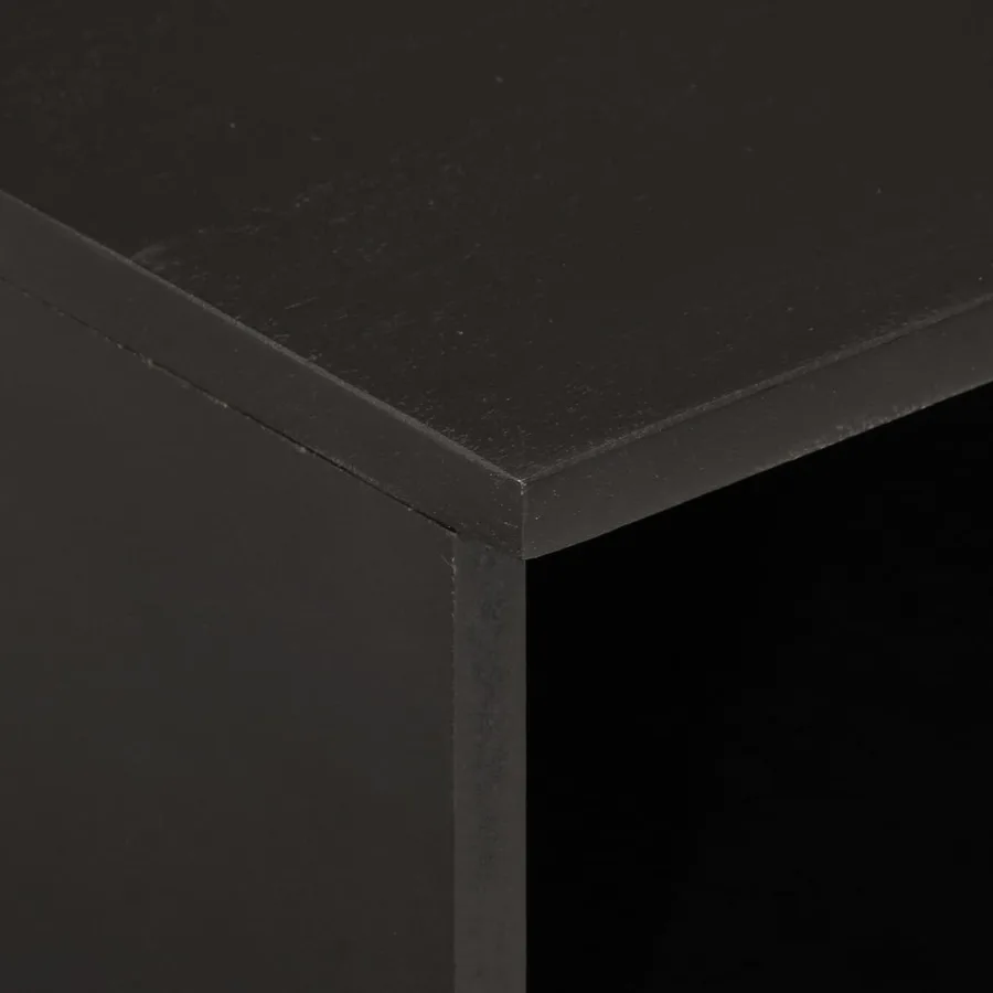 Tables de chevet 2 pcs noir 40x33x46 cm bois de manguier solide - 7