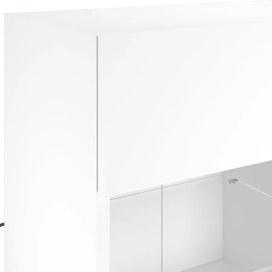 Meuble TV mural avec lumières LED blanc 78,5x30x60,5 cm - 8