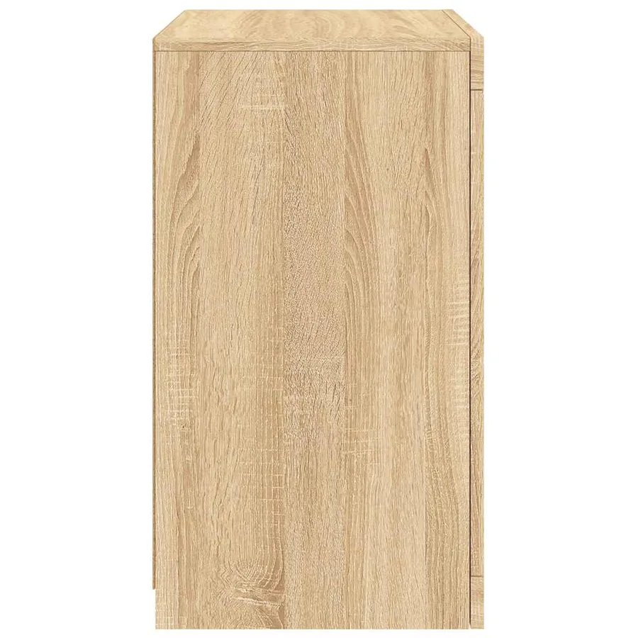 Armoire latérale avec lumières LED chêne sonoma - 8