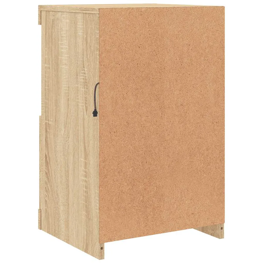 Armoire latérale avec lumières LED chêne sonoma - 9