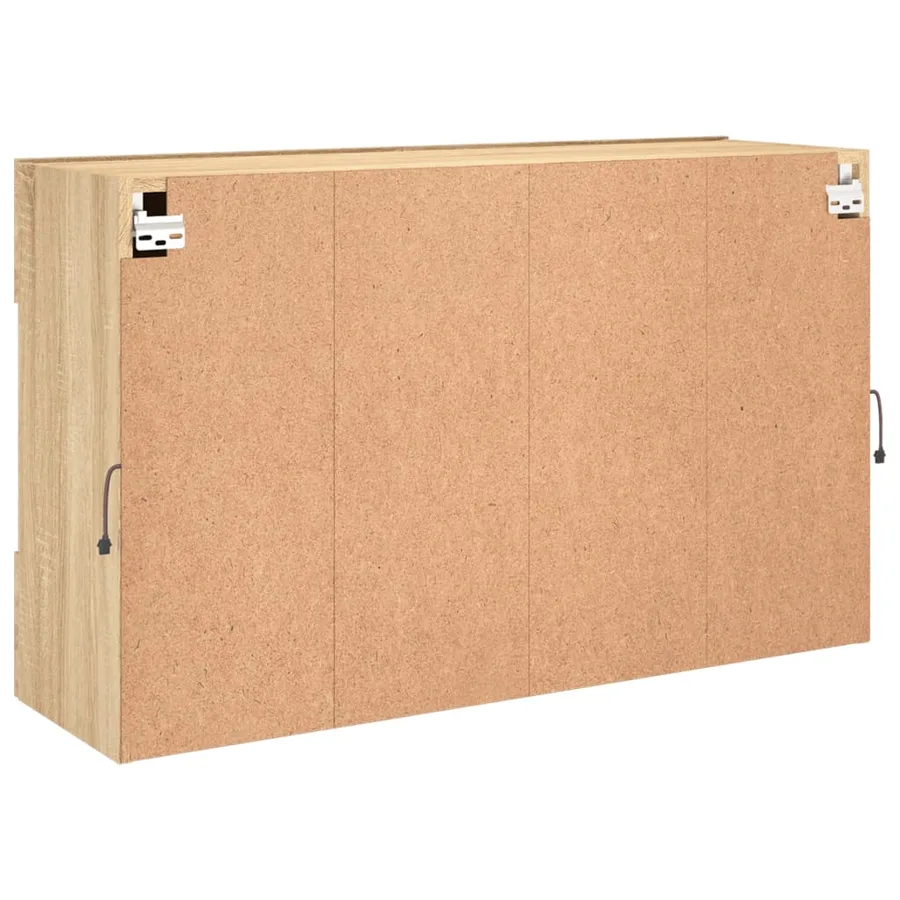 Meuble TV mural avec lumières LED chêne sonoma 98,5x30x60,5 cm - 10