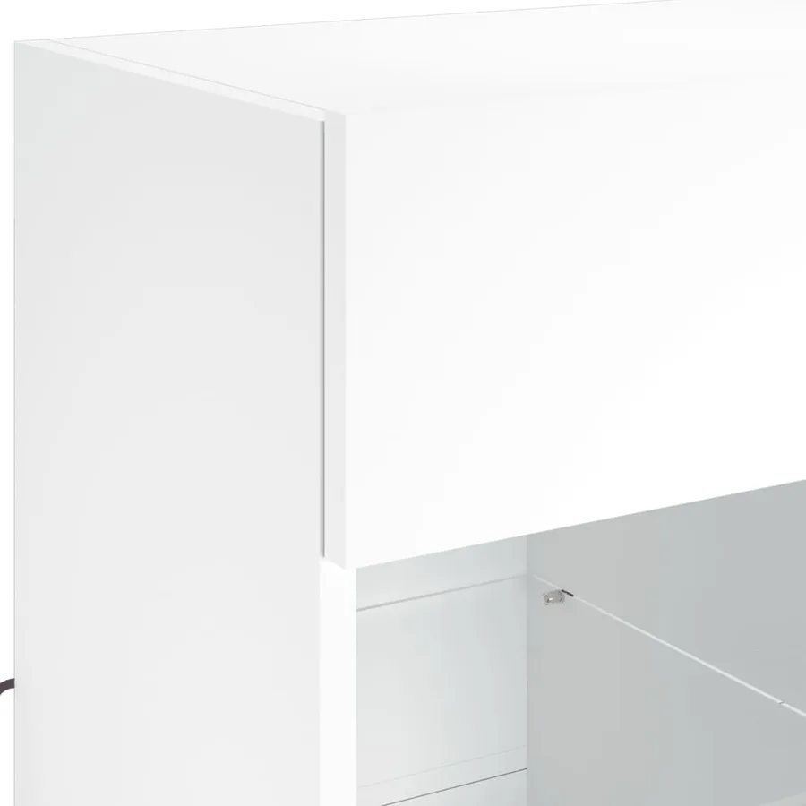 Meuble TV mural avec lumières LED blanc 58,5x30x60,5 cm - 10