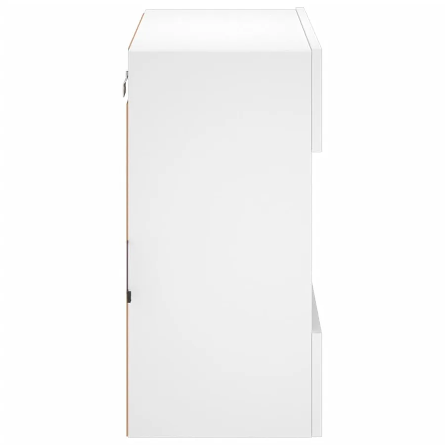 Meuble TV mural avec lumières LED blanc 58,5x30x60,5 cm - 9