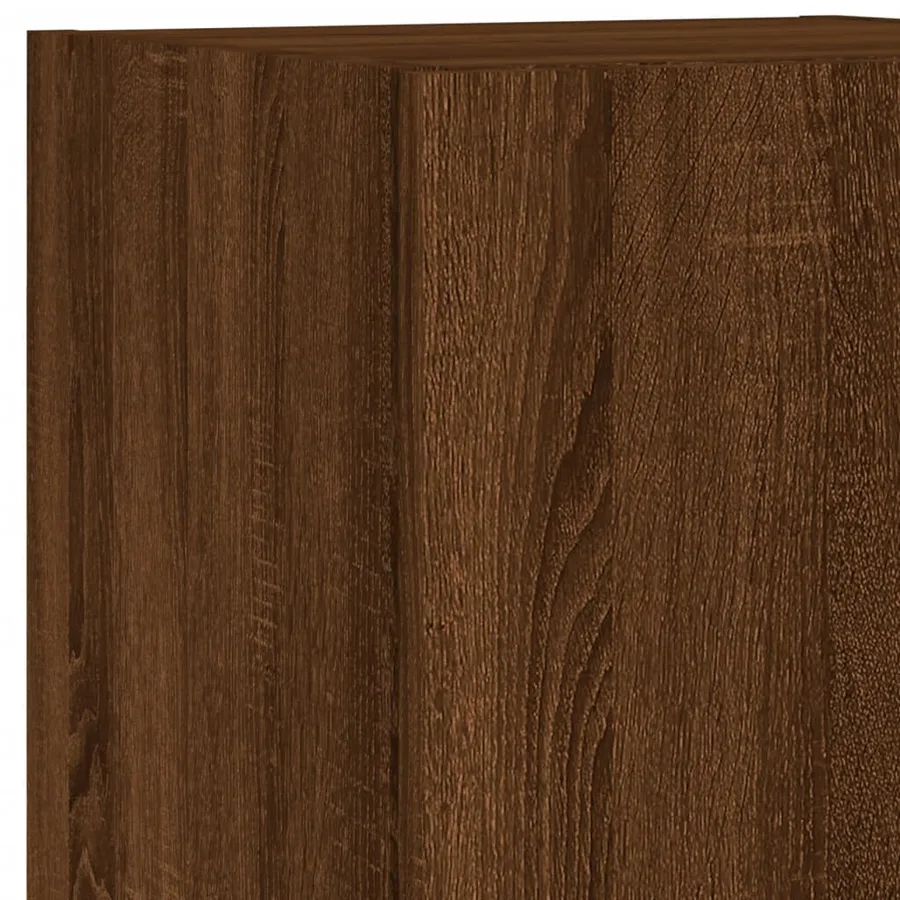 Meuble TV avec lumières LED chêne marron 30,5x30x102 cm - 13