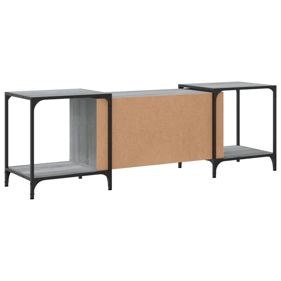Meuble TV sonoma gris 153x37x50 cm bois d'ingénierie - 6