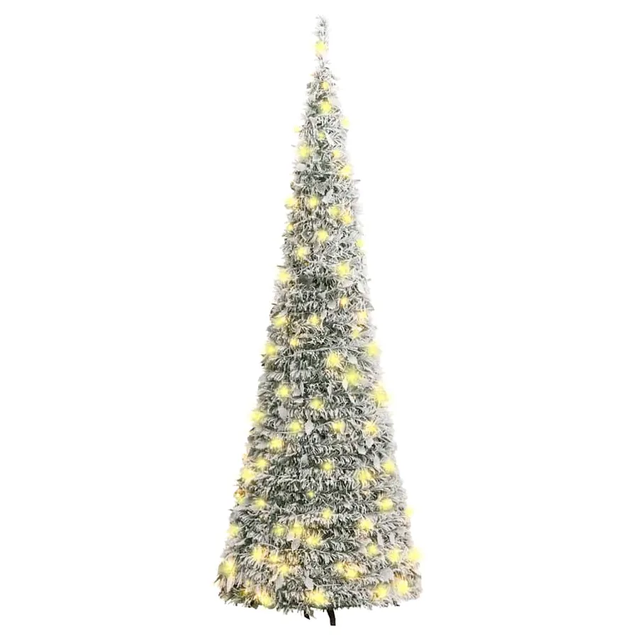 Sapin de Noël artificiel escamotable avec neige floquée 200 LED - 5