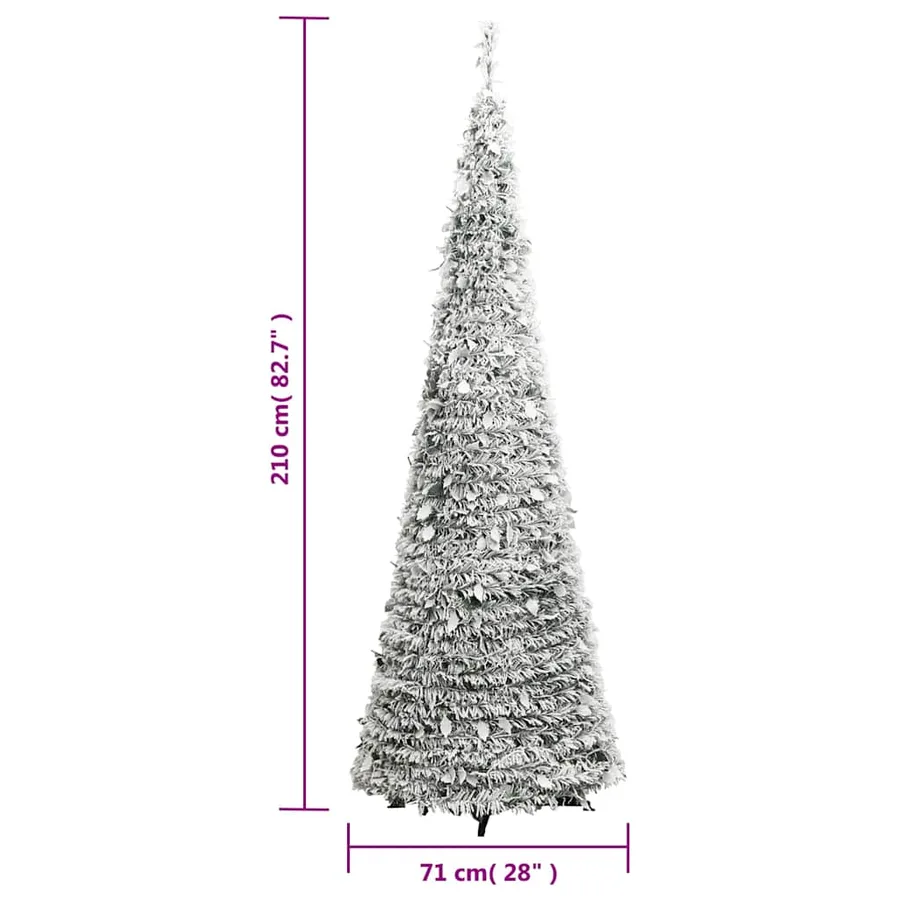 Sapin de Noël artificiel escamotable avec neige floquée 200 LED - 9