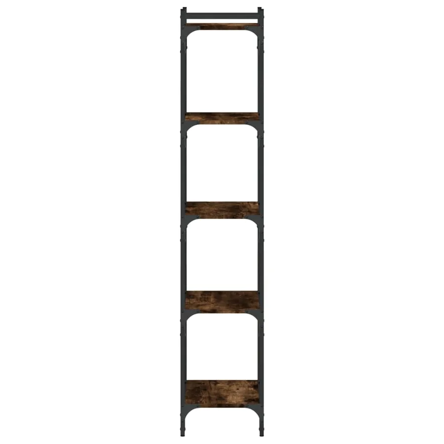Bibliothèque 5 niveaux chêne fumé 40x30x154cm bois d'ingénierie - 5