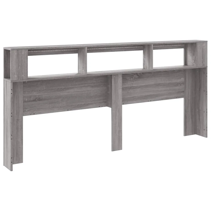 Tête de lit à LED sonoma gris 220x18,5x103,5 cm bois ingénierie - 6