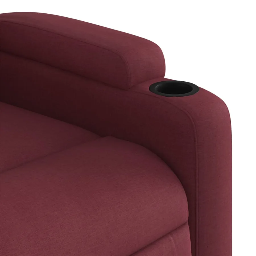Fauteuil de massage inclinable Rouge bordeaux Tissu - 9