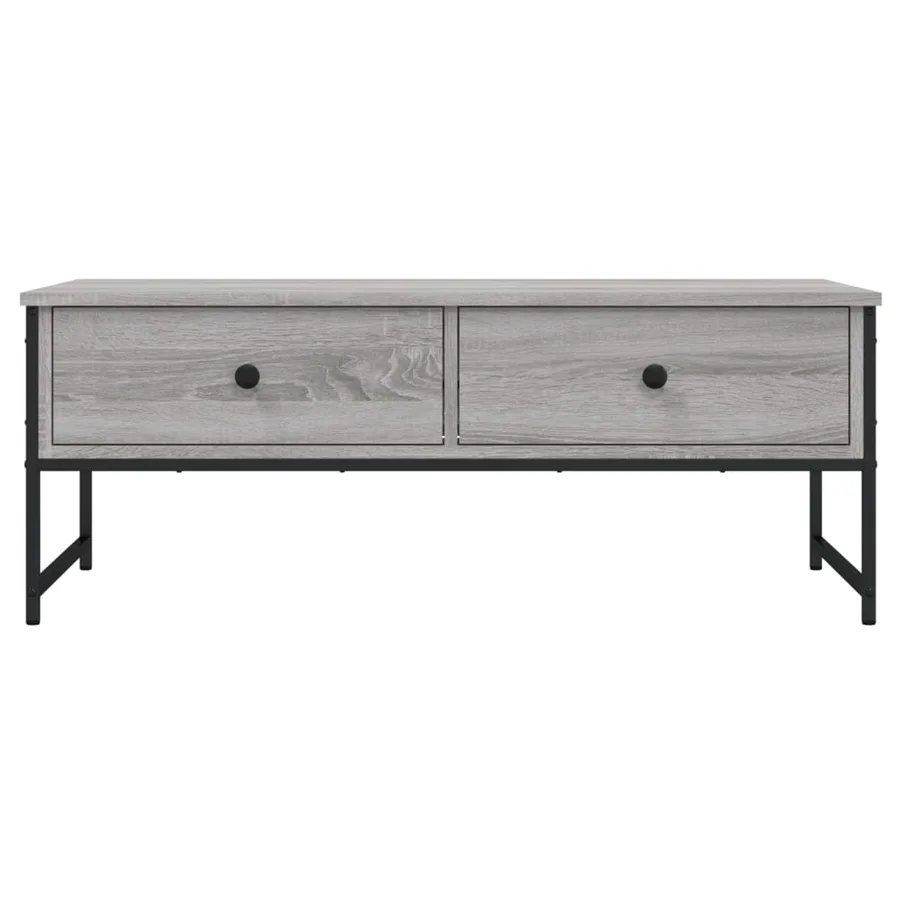 Table basse sonoma gris 101x49x39,5 cm bois d'ingénierie - 6