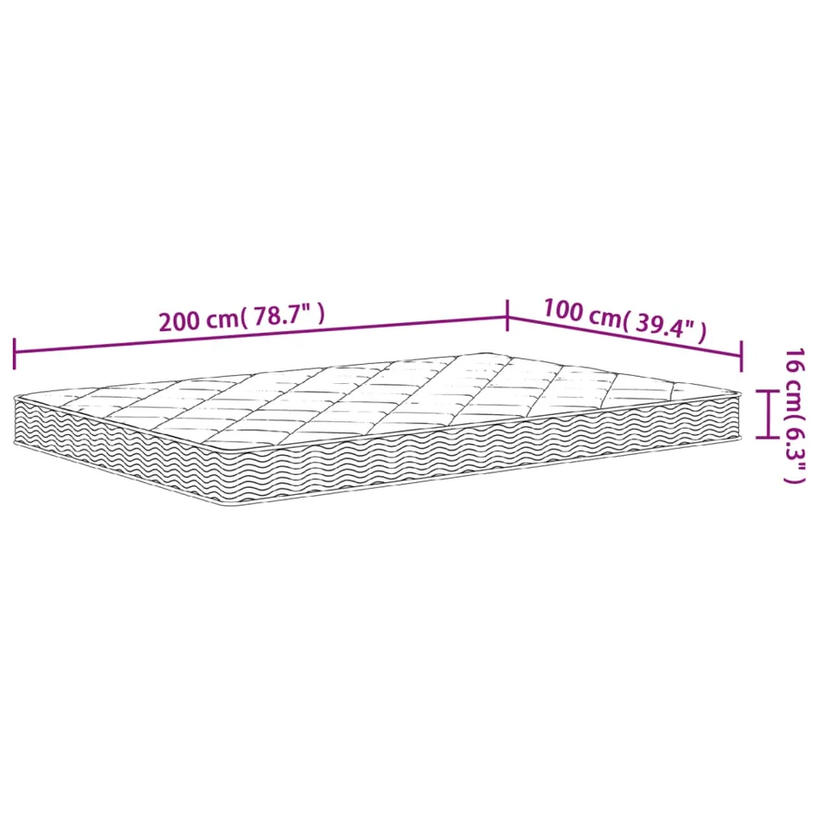 Matelas en mousse moyennement doux 100x200 cm - 10