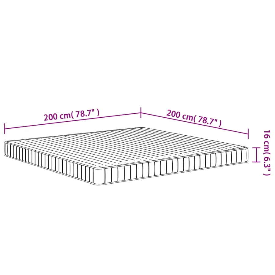 Matelas en mousse moyennement doux 200x200 cm - 9