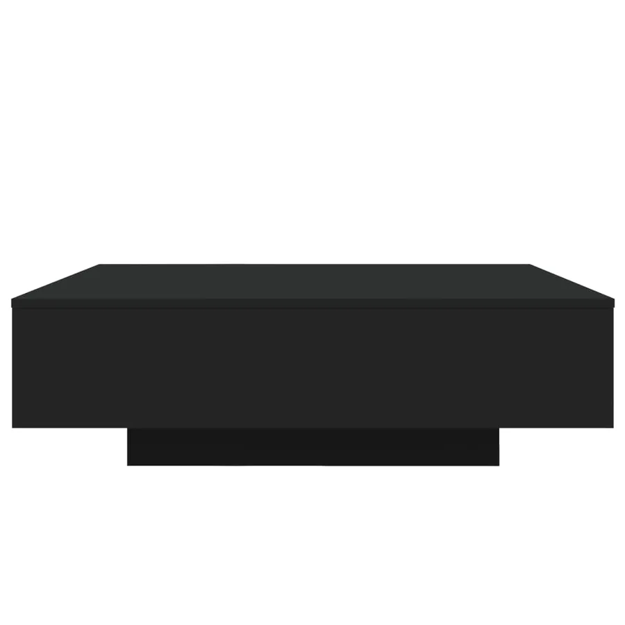 Table basse avec lumières LED noir 100x100x31 cm - 6