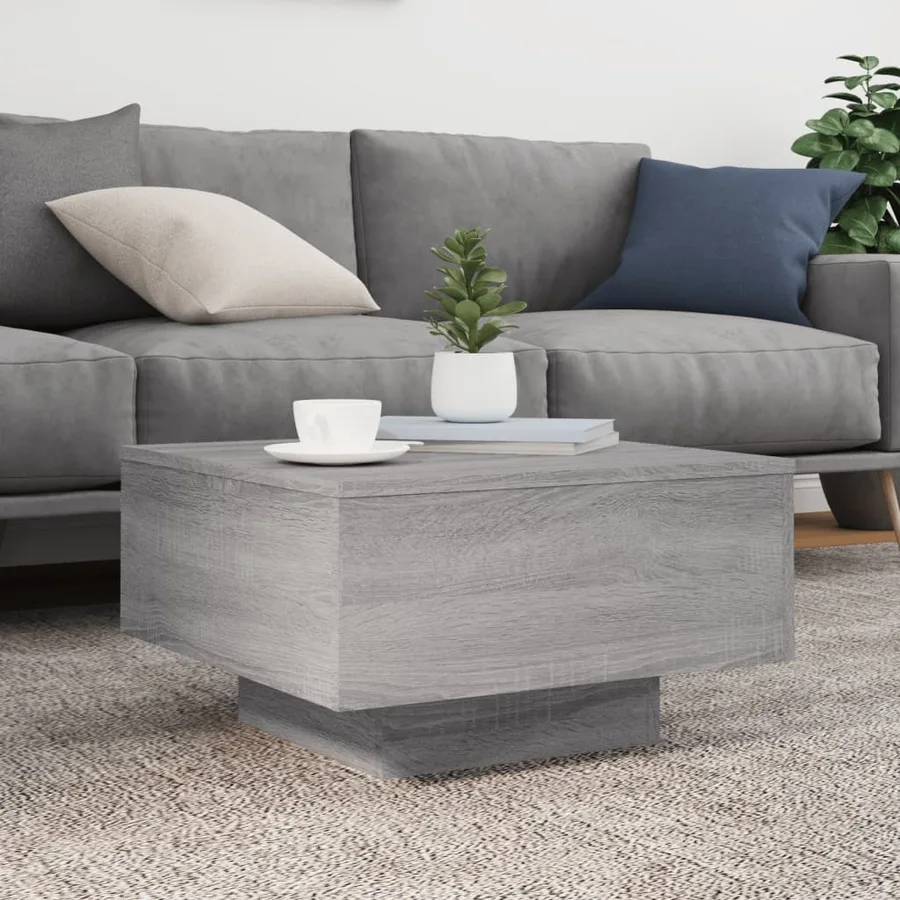 Table basse sonoma gris 55x55x31 cm bois d'ingénierie - 3