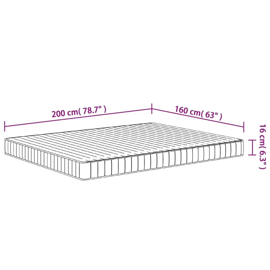 Matelas en mousse moyennement doux 160x200 cm - 9