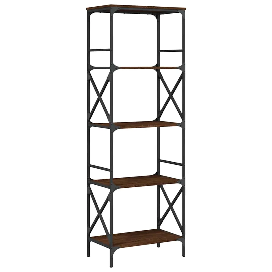 Bibliothèque à 5 niveaux chêne marron 59x35x171 cm - 2