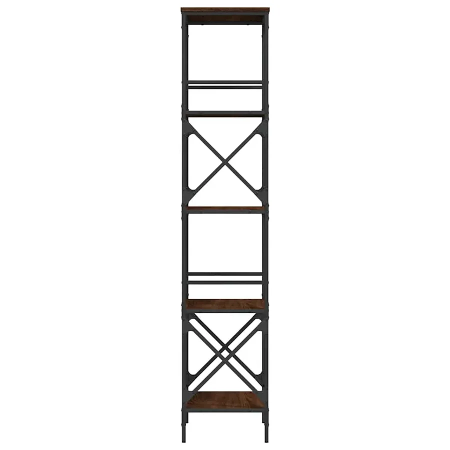 Bibliothèque à 5 niveaux chêne marron 59x35x171 cm - 5