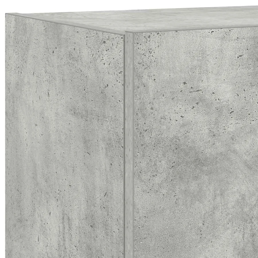 Meuble TV mural avec lumières LED gris béton 80x35x31 cm - 12