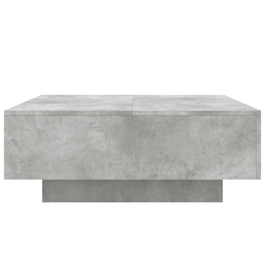 Table basse avec lumières LED gris béton 80x80x31 cm - 8