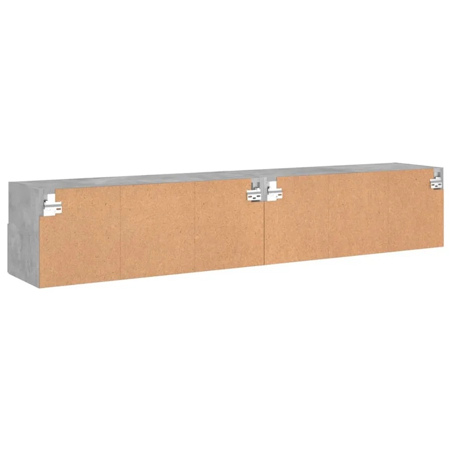 Meubles TV muraux 2 pcs gris béton 80x30x30cm bois d'ingénierie - 10