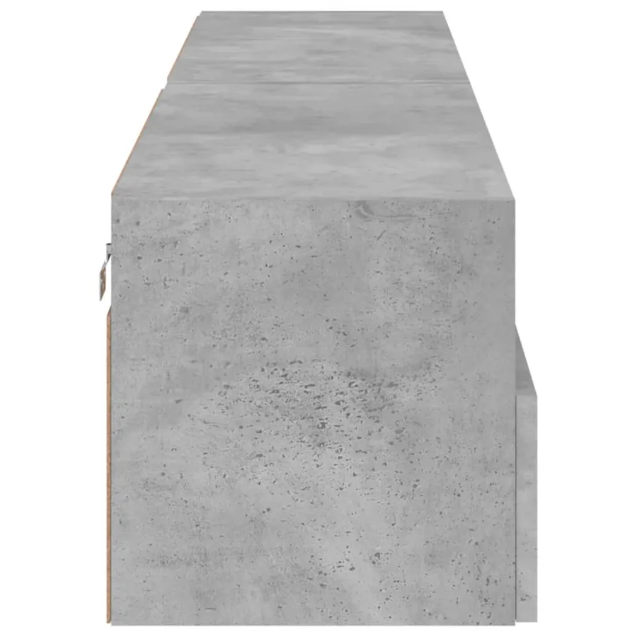 Meubles TV muraux 2 pcs gris béton 80x30x30cm bois d'ingénierie - 9