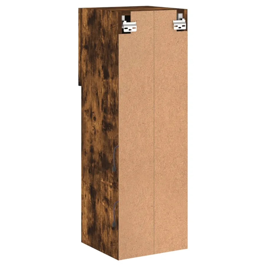 Meubles TV avec lumières LED 2 pcs chêne fumé 30,5x30x90 cm - 11