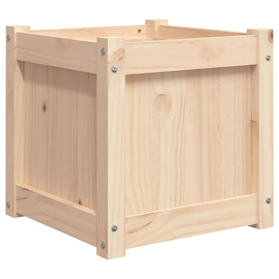 Jardinière 40x40x40 cm bois de pin massif - 2