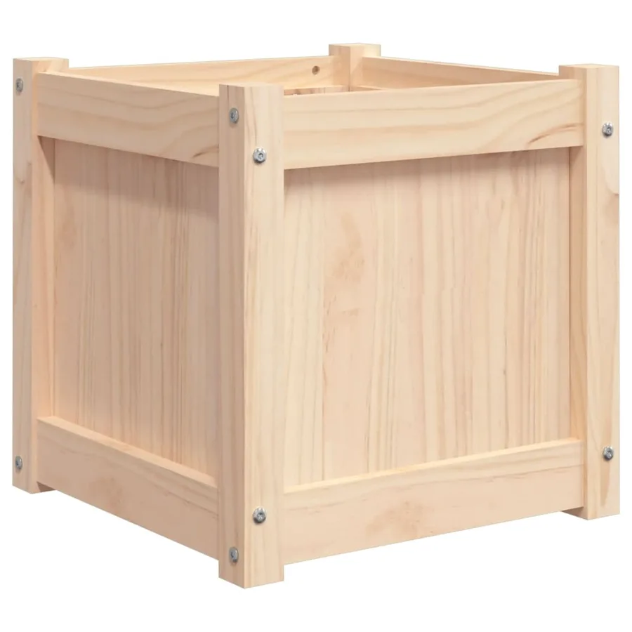 Jardinière 40x40x40 cm bois de pin massif - 7