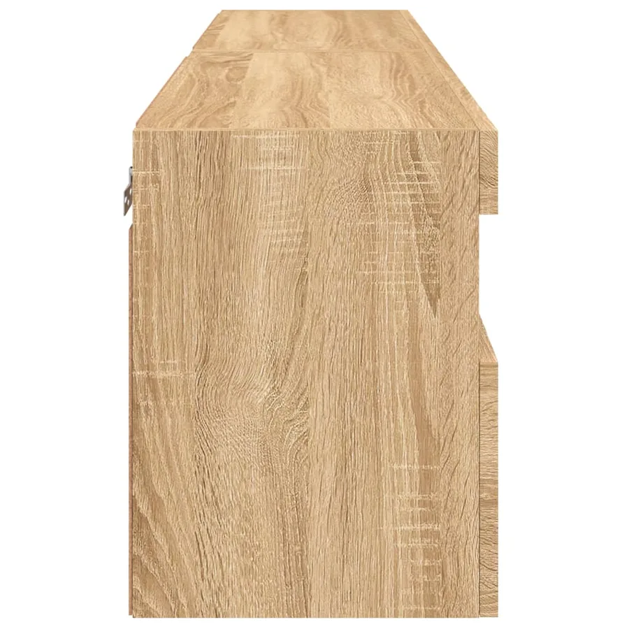 Meubles TV muraux lumières LED 2 pcs chêne sonoma 60x30x40 cm - 10