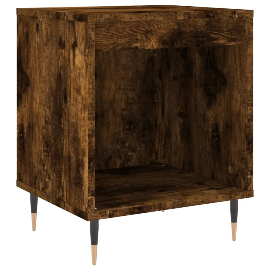 Tables de chevet 2 pcs chêne fumé 40x35x50 cm bois ingénierie - 4