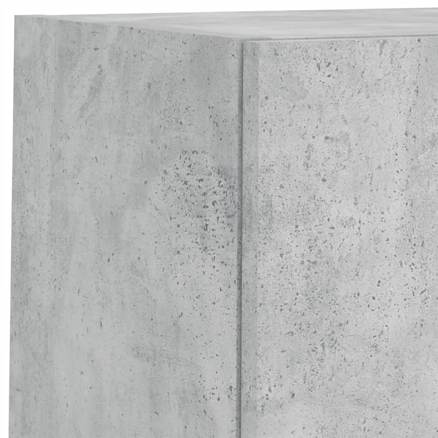 Meuble TV muraux 4 pcs avec lumières LED gris béton - 11