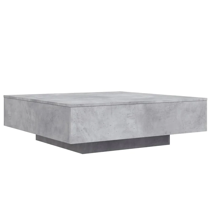 Table basse gris béton 100x100x31 cm bois d'ingénierie - 2