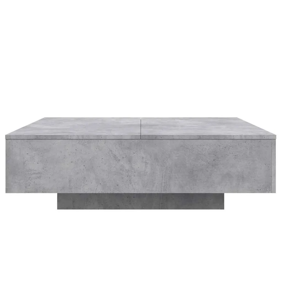 Table basse gris béton 100x100x31 cm bois d'ingénierie - 5
