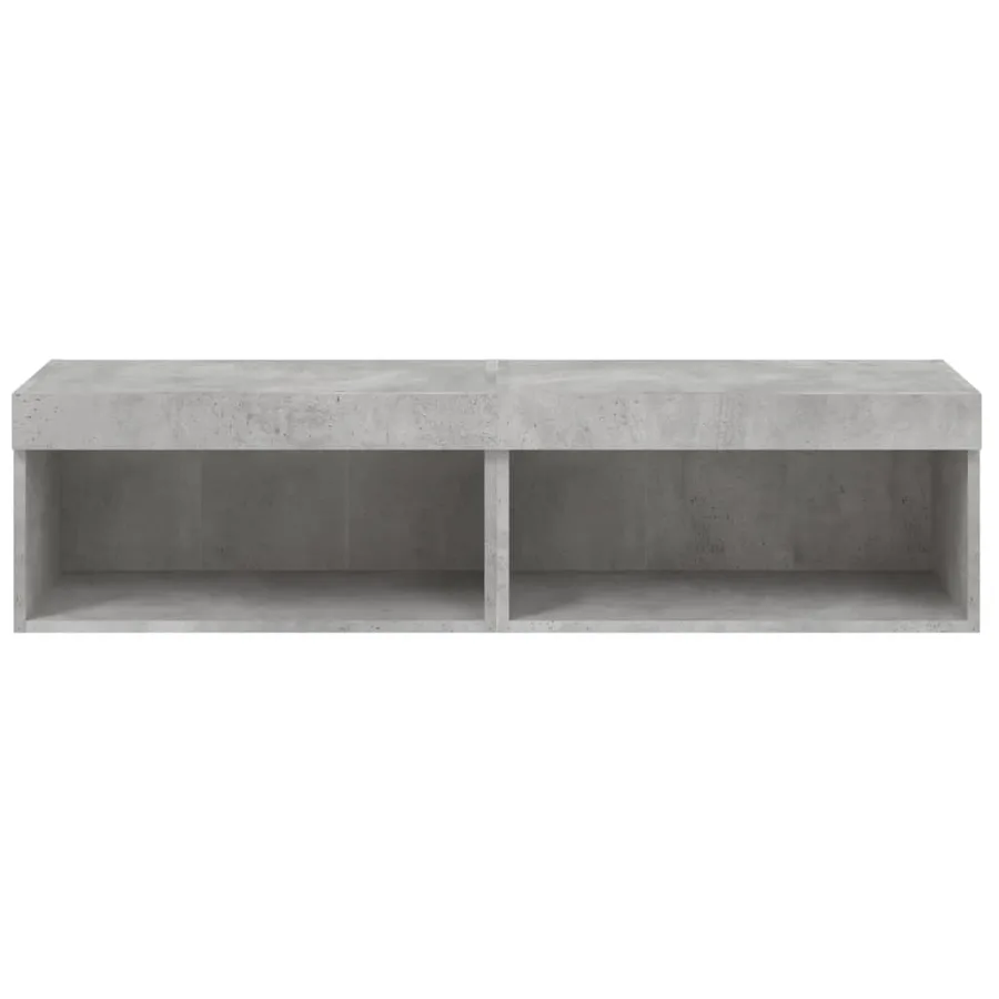 Meubles TV avec lumières LED 2 pcs gris béton 60x30x30 cm - 8