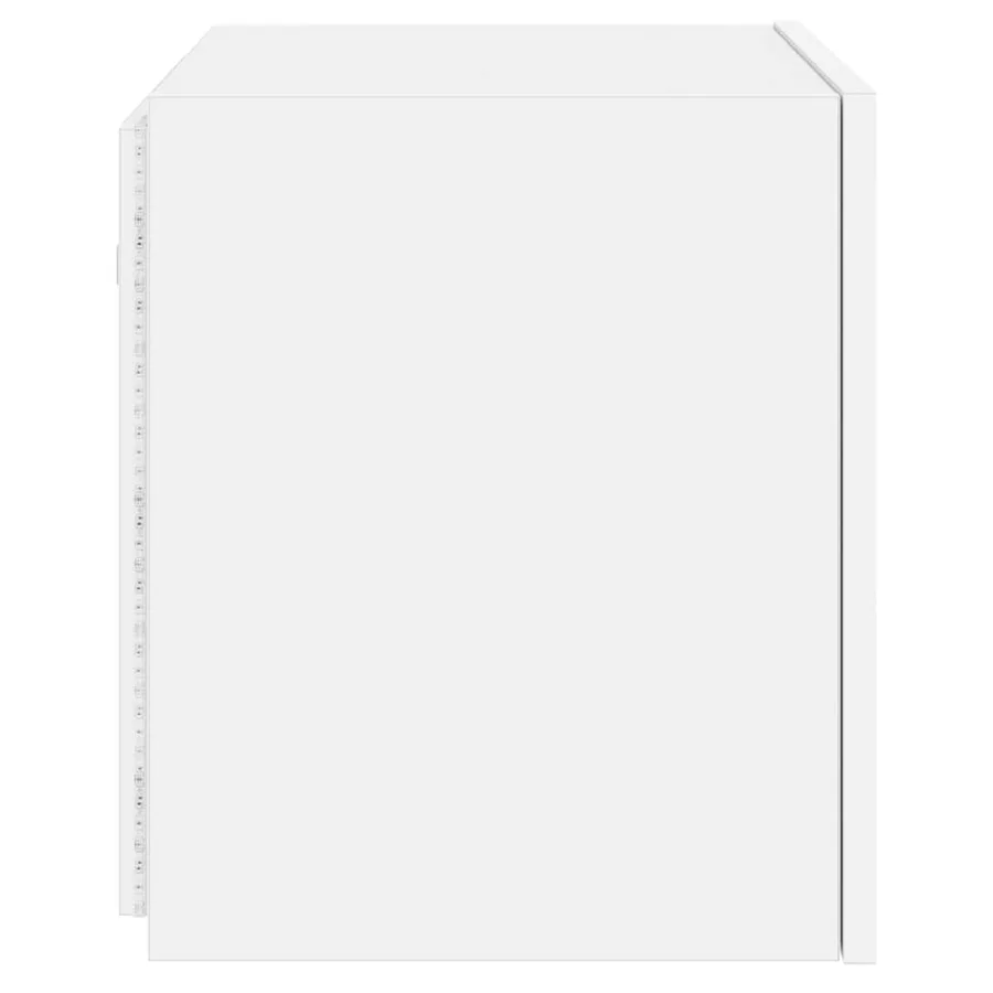 Meubles TV muraux avec lumières LED 2 pcs blanc 40,5x35x40 cm - 11