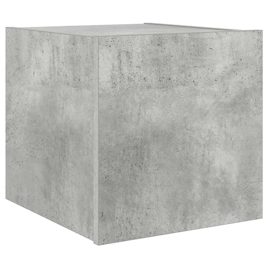 Meuble TV mural avec lumières LED gris béton 30,5x35x30 cm - 3