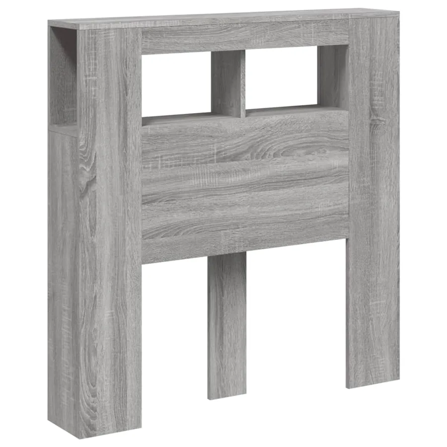 Tête de lit à LED sonoma gris 100x18,5x103,5 cm bois ingénierie - 4
