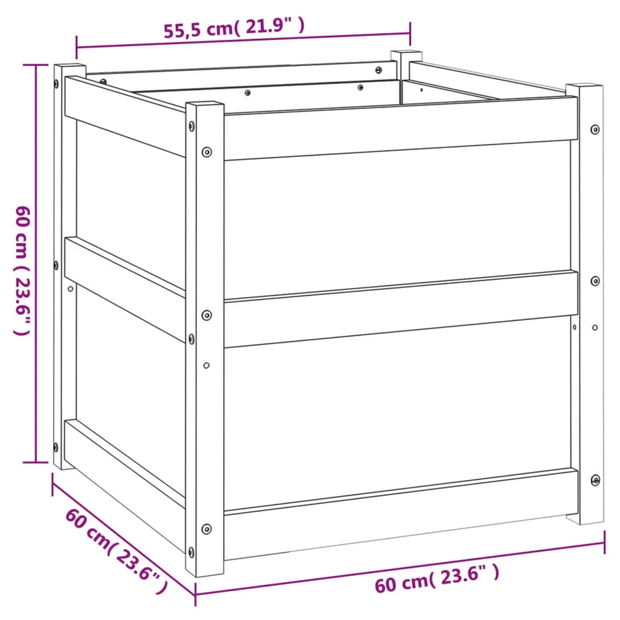 Jardinières 2 pcs bois massif douglas - 12