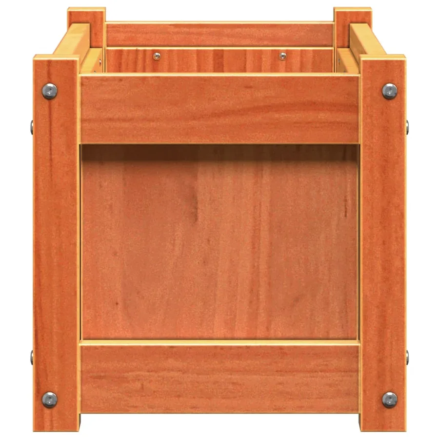 Jardinières 2 pcs cire marron bois de pin massif - 7