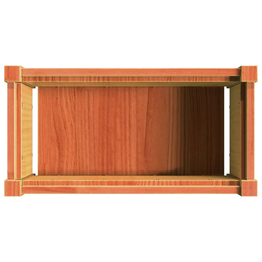Jardinières 2 pcs cire marron bois de pin massif - 9