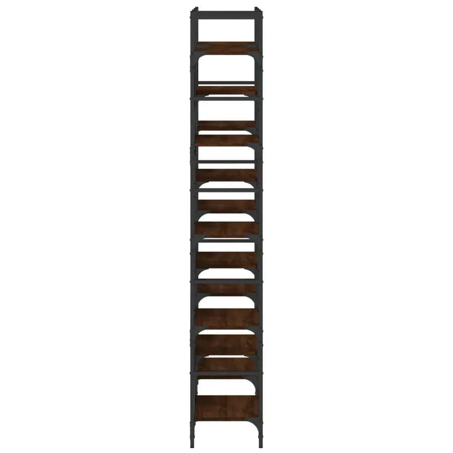 Bibliothèque chêne marron 127,5x28,5x172,5 cm bois d'ingénierie - 6