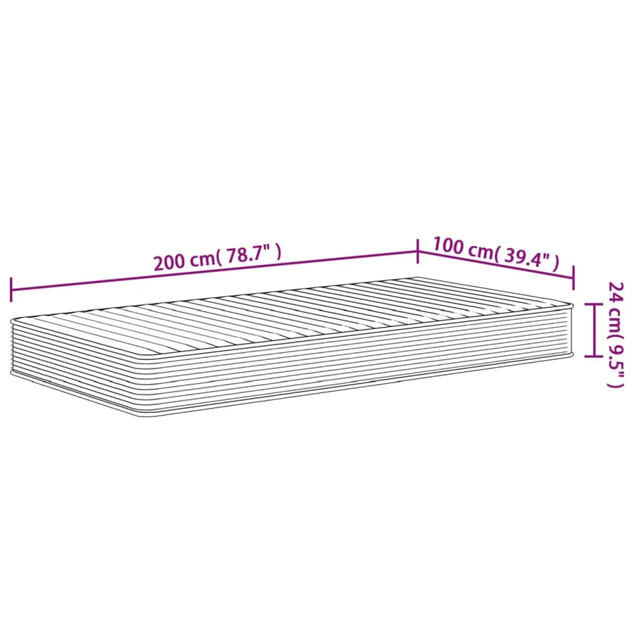 Matelas en mousse moyennement doux 100x200 cm - 9