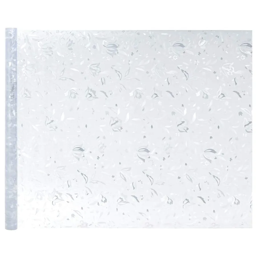 Films pour fenêtre 4 pcs dépoli motif de fleur PVC - 4