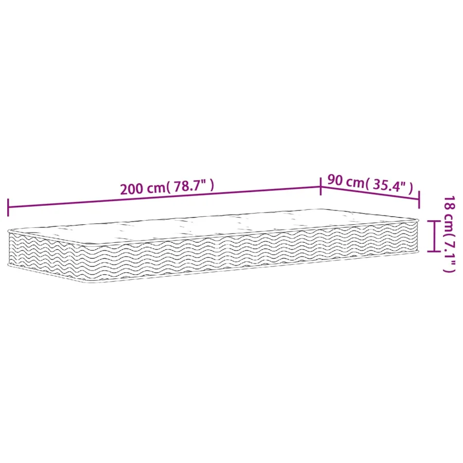 Matelas à ressorts bonnell moyen 90x200 cm - 9