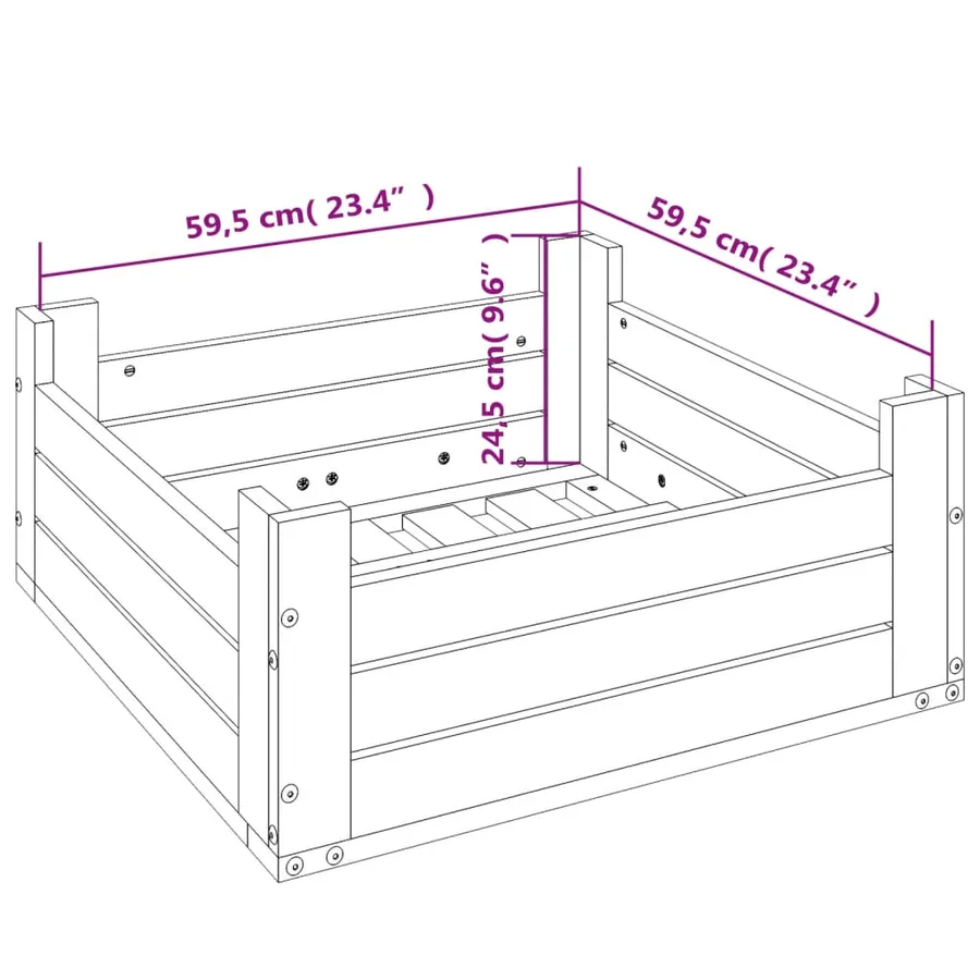 Couvercle de base de parasol blanc bois massif de pin - 10