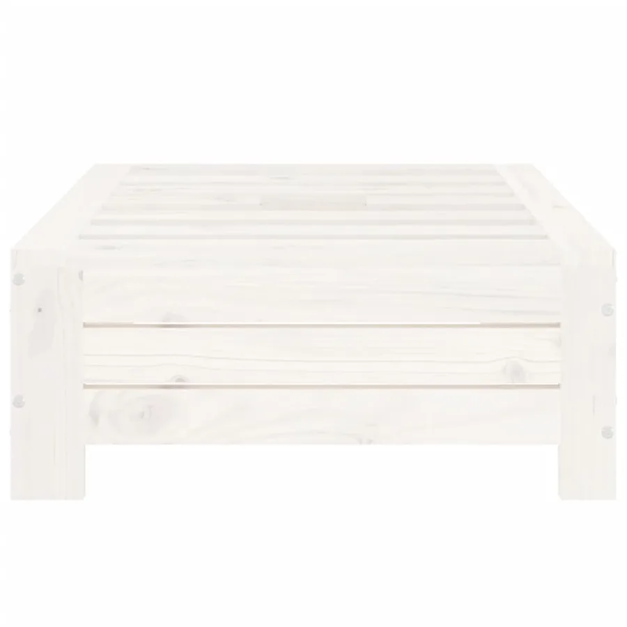 Couvercle de base de parasol blanc bois massif de pin - 5