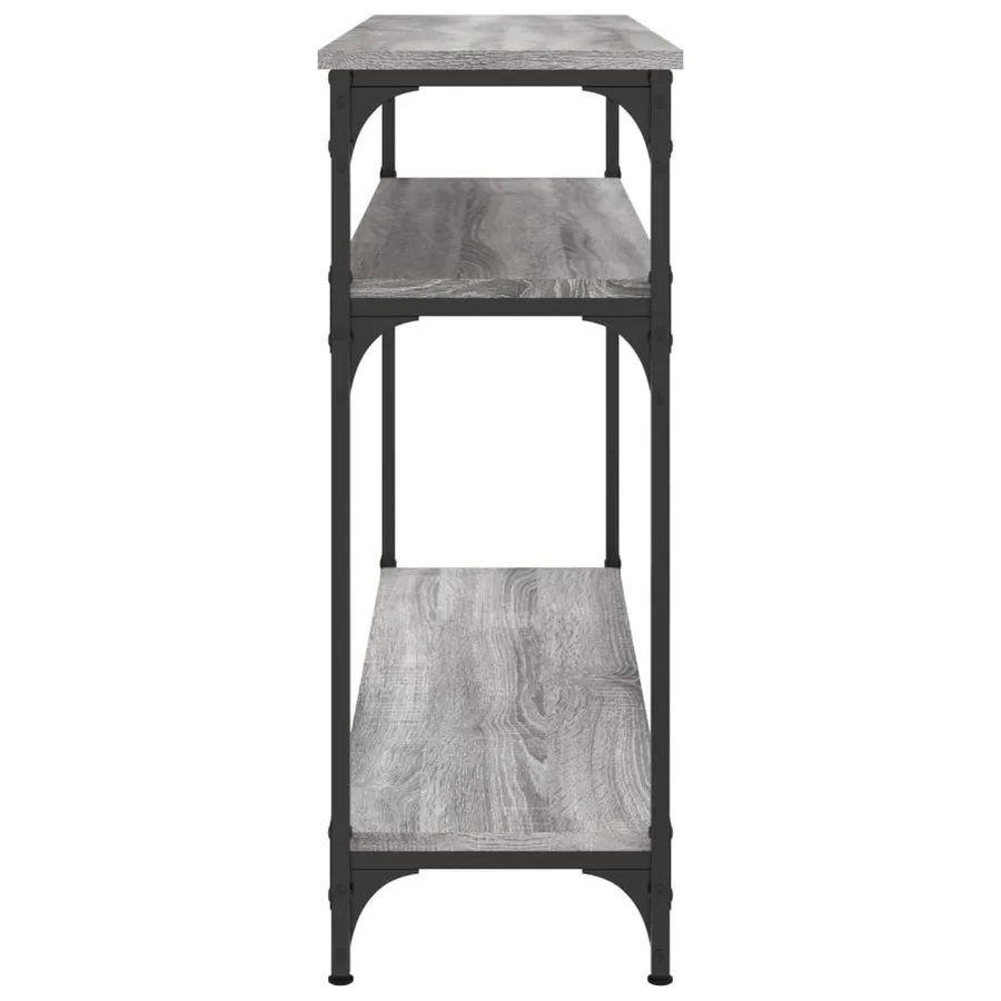 Table console sonoma gris 100x29x75 cm bois d'ingénierie - 5